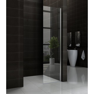 Wiesbaden Comfort Shower plus Zijwand met muurprofiel 30x200cm 10mm dik NANO coating glas