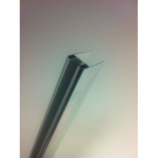 Wiesbaden chroom glasprofiel tbv muurprofiel glasdikte 1cm lengte 200 cm