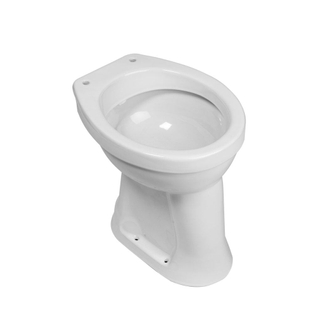 Exellence Basic Sanit Staande verhoogde toiletpot 45.5cm AO wit TWEEDEKANS