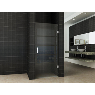 Wiesbaden Less Porte pivotante de niche 90x200cm sans profil vitre NANO 8mm Chrome