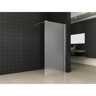 Wiesbaden Frosted Douche à l'italienne 90x200cm avec verre mat Nano 10mm et profilé Aluminium