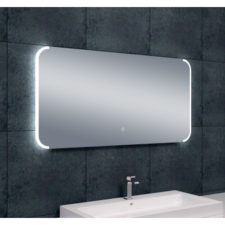 Wiesbaden Bracket spiegel rechthoek met LED, dimbaar en spiegelverwarming 120 x 60 cm