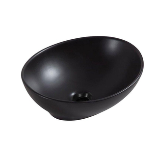 Wiesbaden Barco vasque ovale 40 x 33 x 14,5 cm céramique noir mat