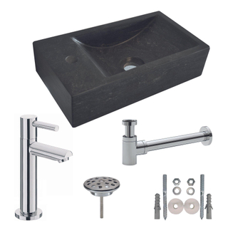 Wiesbaden One pack Raw fontein links 40x22x10 cm hardsteen gezoet