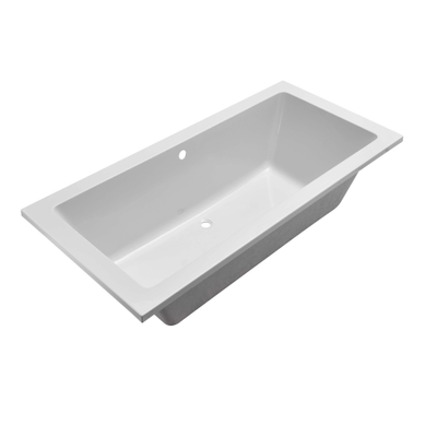 Wiesbaden Xellanz Santino SQ inbouw duo ligbad 180x80x49 cm acryl glans wit OUTLETSTORE