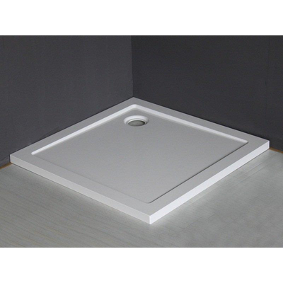 Xellanz Receveur de douche luxueux carré en préimprégné 90x90x4 blanc