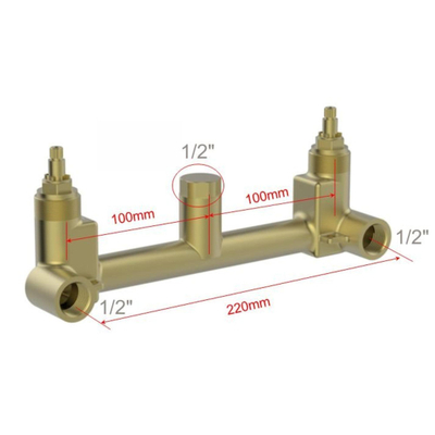 Xellanz Caral/Cross corps encastré robinet de lavabo mitigeur 2 poignées