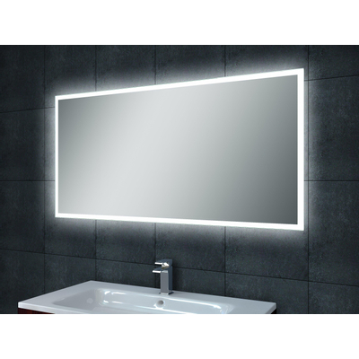 Wiesbaden Quatro Miroir avec éclairage LED 100x60cm avec intérrupteur et protection contre l'eau en pluie aluminium