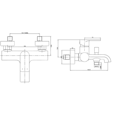 Xellanz Lima badmengkraan met chroom
