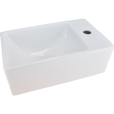 Wiesbaden Rhea XXS lavabo d'angle droite 30,5 x 18 x 11 cm céramique brillant blanc