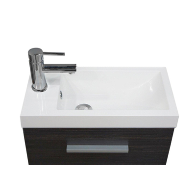 Xellanz Emma meuble lave-mains + lavabo 50 x 25 x 50 cm veinure bois gris