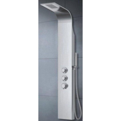Xellanz Erie colonne de douche hydromassante 148x22cm avec robinet thermostatique inox