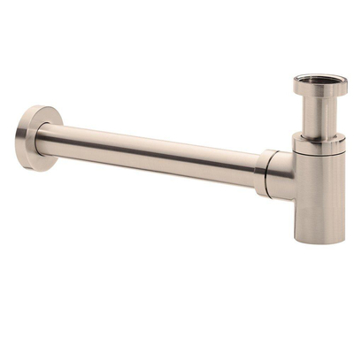 Wiesbaden UniMatch fonteinsifon 5/4" x 32 mm Incl. afvoerplug geborsteld staal SHOWROOMMODEL