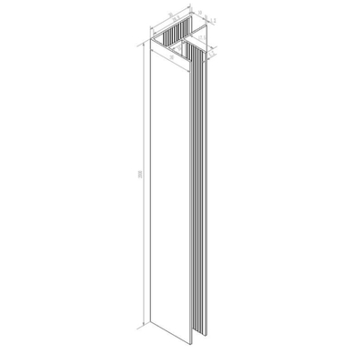 Wiesbaden Slim Hoekprofiel - 200x1cm - mat wit