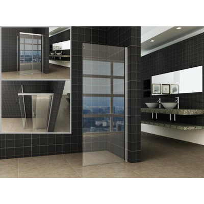 Wiesbaden Side paroi latérale pour porte niche Puerta et Slide 1200 x 2000 x 8 mm verre clair nano/chrome