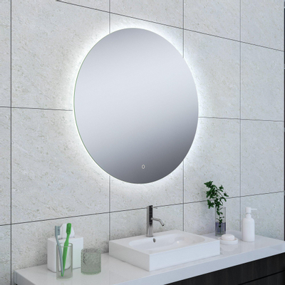 Wiesbaden Soul miroir rond avec LED, dimmable et chauffage miroir 80 cm