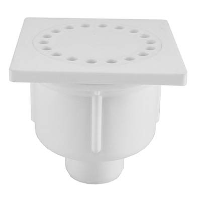 Wiesbaden Plumb Drain de Plancher 10x10cm évacuation verticale blanc