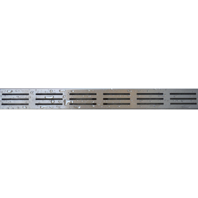 Grille Wiesbaden type 1 pour caniveau de douche de 3e génération 100 x 7 cm inox