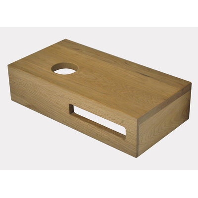 Wiesbaden Oak Pack lave-mains avec tablette 40x21x10cm avec robinet lave-mians et vasque gauche