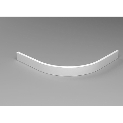 Wiesbaden Panneau de recouvrement avec pieds pour receveur de douche quart de rond 90 x 90 x 4 cm blanc brillant