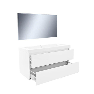 Wiesbaden Vision meubelset met spiegel 100cm wit