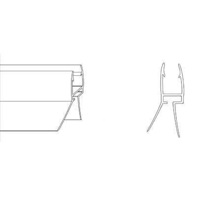 Xellanz Rubberen waterkering 200 x 0,6 cm transparant