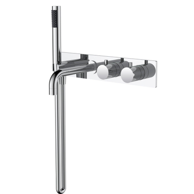 Wiesbaden Style Mitigeur thermostatique de baignoire encastré mural chrome
