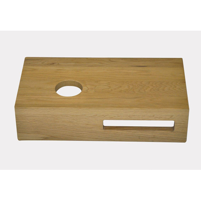 Wiesbaden Oak Pack lave-mains avec tablette 40x21x10cm avec robinet lave-mians et vasque gauche