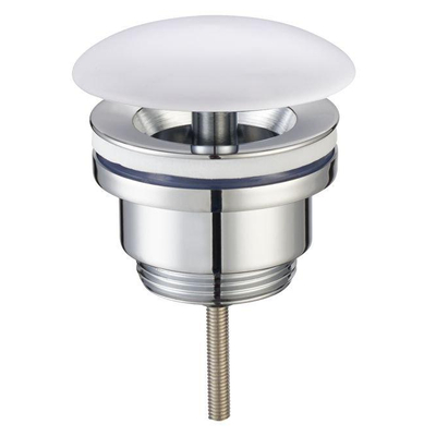 Wiesbaden Caral open afvoerplug 5/4" keramiek glans wit OUTLETSTORE