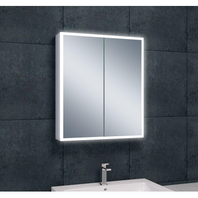 Wiesbaden Quatro Armoire de toilette avec miroir et LED, dimmable 60 x 70 x 13 cm