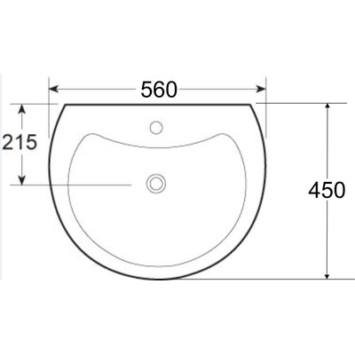 Xellanz Trevi lavabo 56 x 45 cm blanc