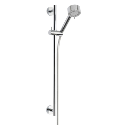 Wiesbaden UniMatch Cadans ensemble barre de douche complet avec douchette 3 positions Ø 8 cm chrome