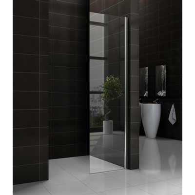 Mooie vrouw Gom gebruik Wiesbaden Comfort Shower plus Zijwand met muurprofiel 40x200cm 10mm dik  NANO coating glas - 20.3816 - Sanitairwinkel.nl