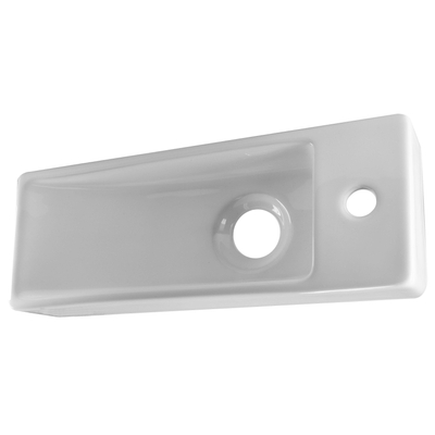 Wiesbaden Trim mini lavabo d'angle droit 38 x 14 x 8 cm céramique blanc brillant