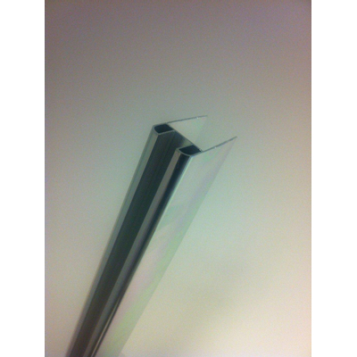 Wiesbaden Comfort chroom glasprofiel voor muurprofiel glasdikte 1cm lengte 200cm