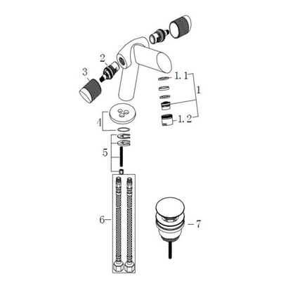 Xellanz Concorde robinet de lavabo avec vidage clic-clac chrome
