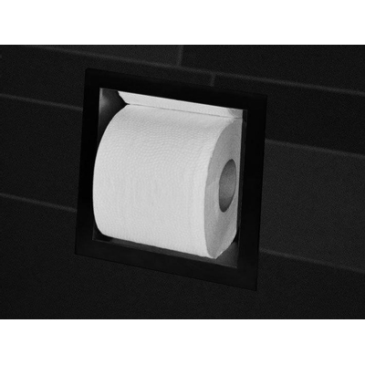 Wiesbaden Distributeur papier-toilette encastrable noir mat
