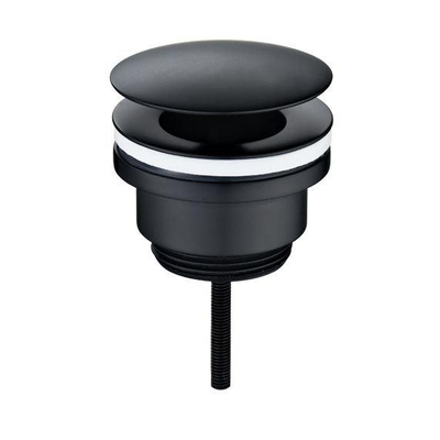 Wiesbaden Fonteinset Rhea S mini avec lavabo à gauche, robinet, siphon et bouchon de vidange noir mat