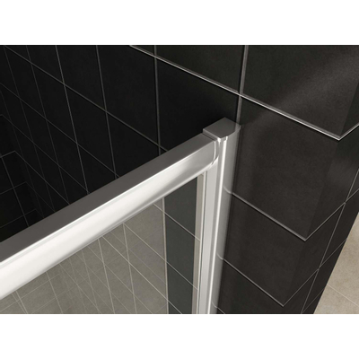 Xellanz Eco douchecabine - kwartronde cabine met twee schuifdeuren nano helder glas/chroom