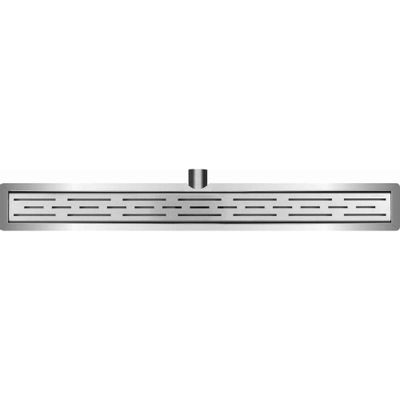Wiesbaden 3e generatie douchegoot - met flens en rooster - 120x7cm - RVS