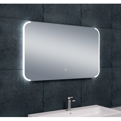 Wiesbaden Bracket miroir rectangulaire avec LED, dimmable et chauffage miroir 100 x 60 cm