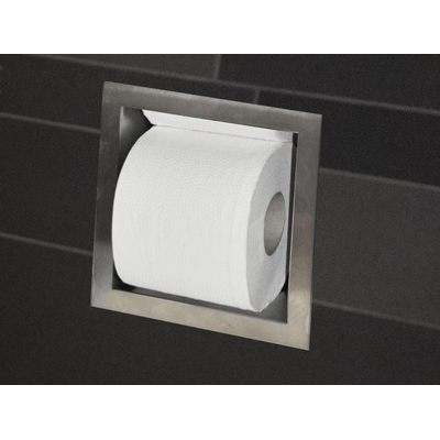 Xellanz Porte-papier toilette réserve encastrable inox