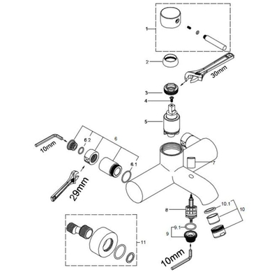 Xellanz Cimara badmengkraan met omstel chroom