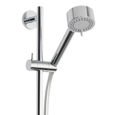 Wiesbaden Unimatch Cadans glijstangset compleet - met handdouche - 3 standen - diameter 8cm - chroom