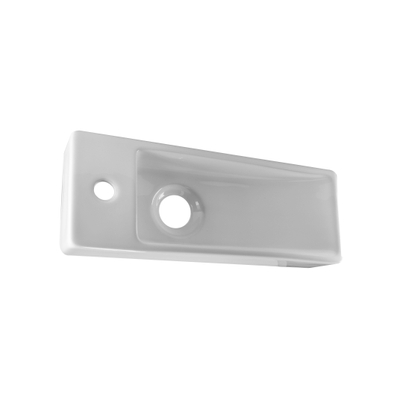 Wiesbaden Trim mini lavabo mural gauche 38 x 14 x 8 cm céramique brillant blanc