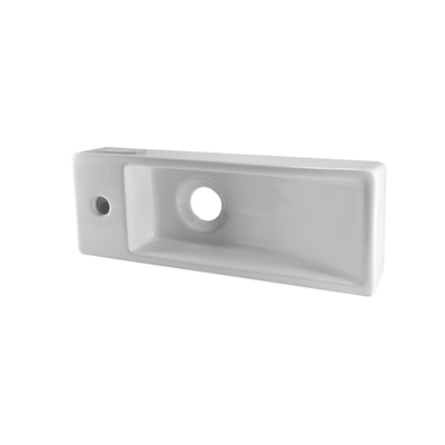 Wiesbaden Trim mini fontein links 38 x 14 x 8 cm keramiek glans wit OUTLETSTORE