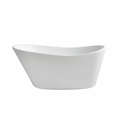 Wiesbaden Trapeze Baignoire îlot 170 x 77 cm acrylique brillant blanc avec bonde brillant blanc