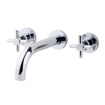 Wiesbaden Cross Mélangeur lavabo encastrable saillie 20cm sans partie encastrable chrome