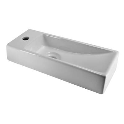 Wiesbaden Trim mini fontein links 38 x 14 x 8 cm keramiek glans wit OUTLETSTORE