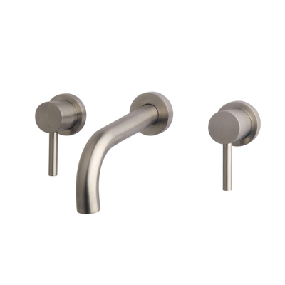 Wiesbaden Caral élément de finition robinet de lavabo encastré 2 boutons acier brossé PVD